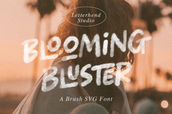 Blooming Bluster Font: Textured Display Type for Web