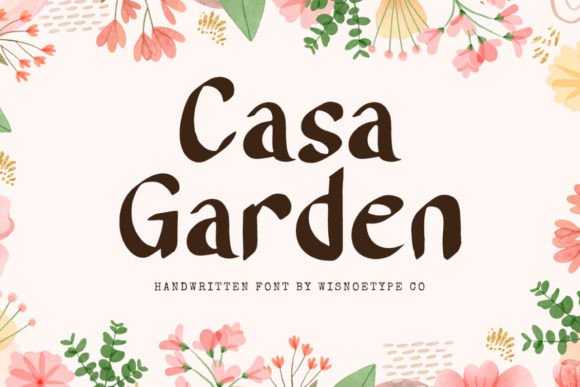 Casa Garden Font: 3D Display Typography for Web