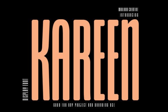 Kareen Font: A Soft Display Typeface for Branding