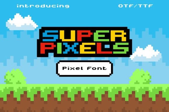 Super Pixels Font: A Retro Display Typeface for Editorial Design